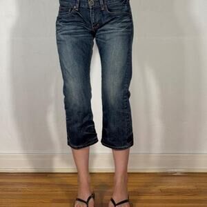 Edwin cinch back capri jeans
